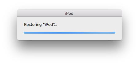 Restoring iPod progress bar
